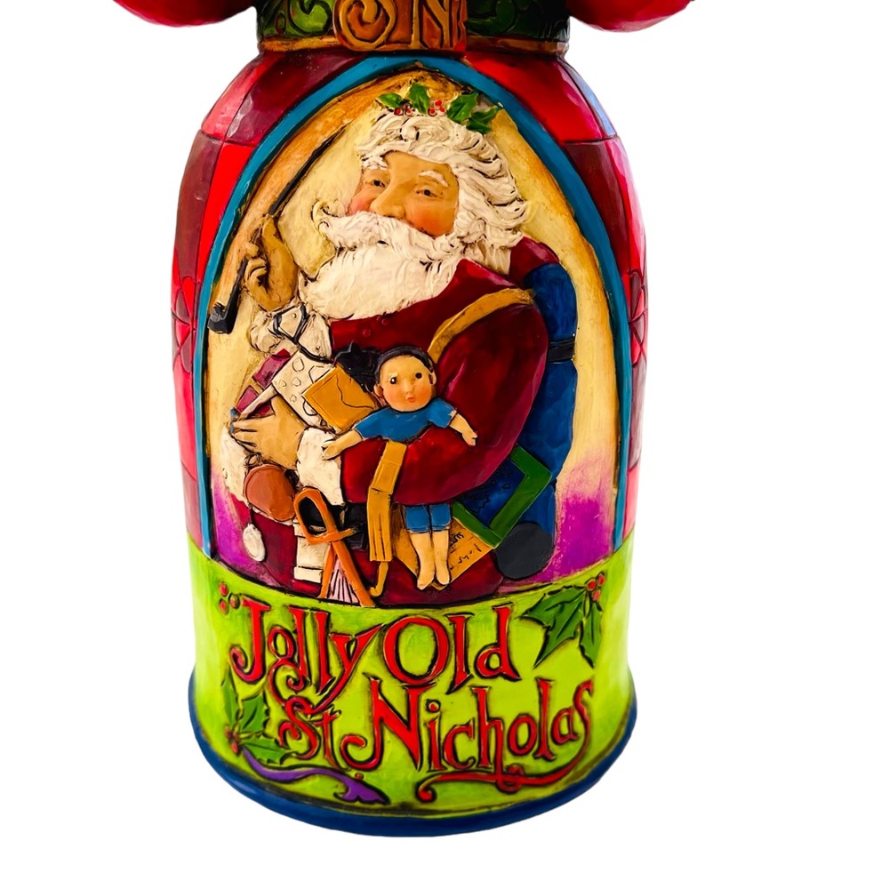 Jim Shore: Jolly Old Saint Nick, wooden figure, 2014. Christmas Collecta… - Picture 2 of 10